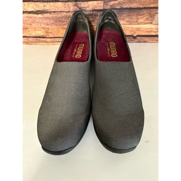 MUNRO Womens Size 7 SS American TRAVELER Loafers Shock Absorbing Heel Gray/Black - Picture 2 of 9